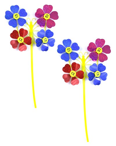 Ветрячок LY-6024, 2 шт, 4 цветочка в пакете 24х26см
